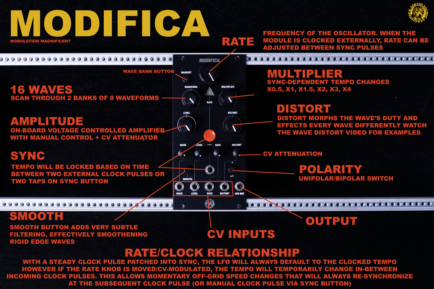 Modifica - [Matte Black] Clock-Synced  16 wave LFO